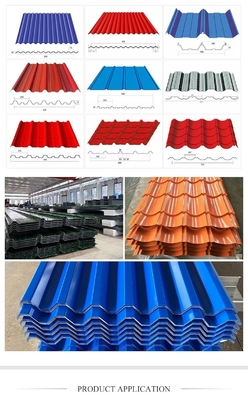 0.12-0.85mm κυματοειδές φύλλο 30-150g Ζεστό-DIP Ζαλβανισμένο Πίνακα οροφής με SPCC βαθμό