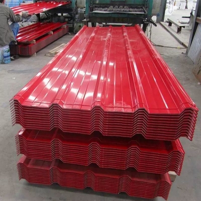 600-2000mm Dx51d Dx52D SGCC Ζεστό βουτηγμένο κυματοειδές γαλβανισμένο χάλυβα μεταλλικό φύλλο οροφής