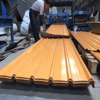 ASTM AISI SGCC Dx51d Dx52D 0.12-6mm Κόκκινο Μπλε Πλήρο σκληρό χρώμα Επιχρισμένο με ψευδάργυρο μεταλλικό κυματοειδές φύλλο οροφής