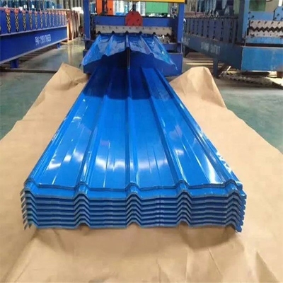 ASTM AISI SGCC Dx51d Dx52D 0.12-6mm Κόκκινο Μπλε Πλήρο σκληρό χρώμα Επιχρισμένο με ψευδάργυρο μεταλλικό κυματοειδές φύλλο οροφής