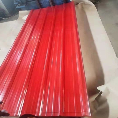 Τεχνική γαλβανισμού Z30-275g Ραλ χρώμα οροφή φύλλο μετάλλου / κυματοειδής πλάκα χάλυβα / CFR όρος