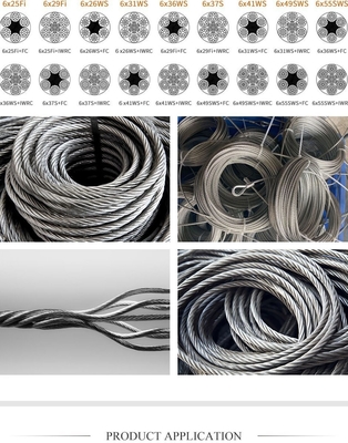 6X19 6X19s 6X19 Iws Χάλυβα καλώδιο χάλυβα σύρμα σκοινί Ζυγισμένο Μη Ζυγισμένο Προσαρμογή