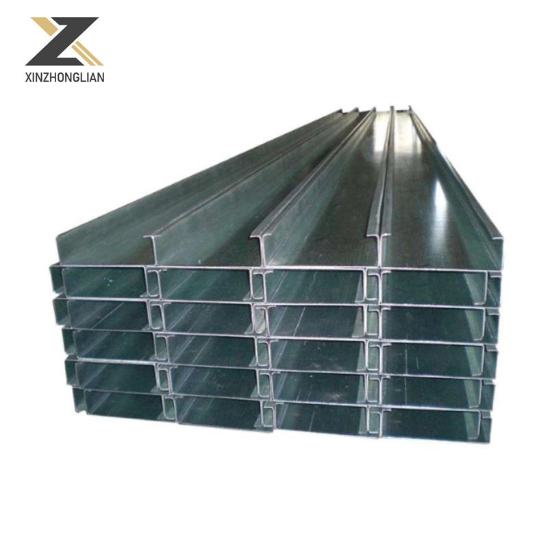 Ζεστά βουτηγμένα γαλβανισμένα U C Purlins Προφίλ για κατασκευή μη διατρημένο 5-12m μήκος