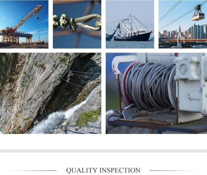 1× 7, 1× 19, 6× 7+Iws, 6× 19+Iws, 6× 7+NF, 6× 19+NF Galvanized Stainless Steel Wire Rope